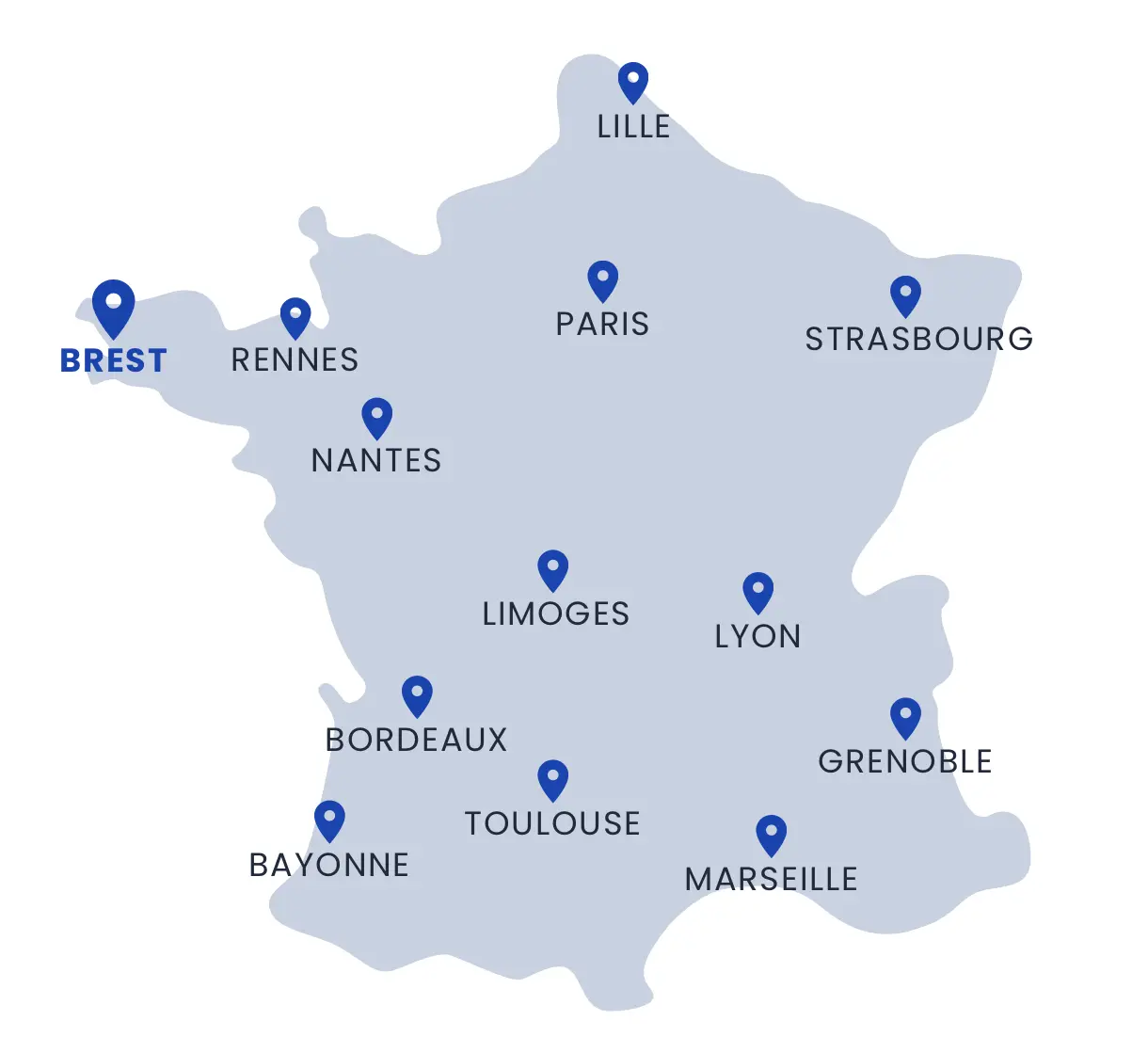 Carte de france d'illustration